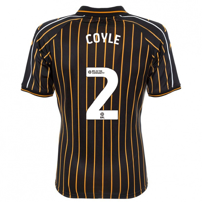 Danxen Homem Camisola Lewie Coyle #2 Branco Preto Alternativa 2025/26 Camisa