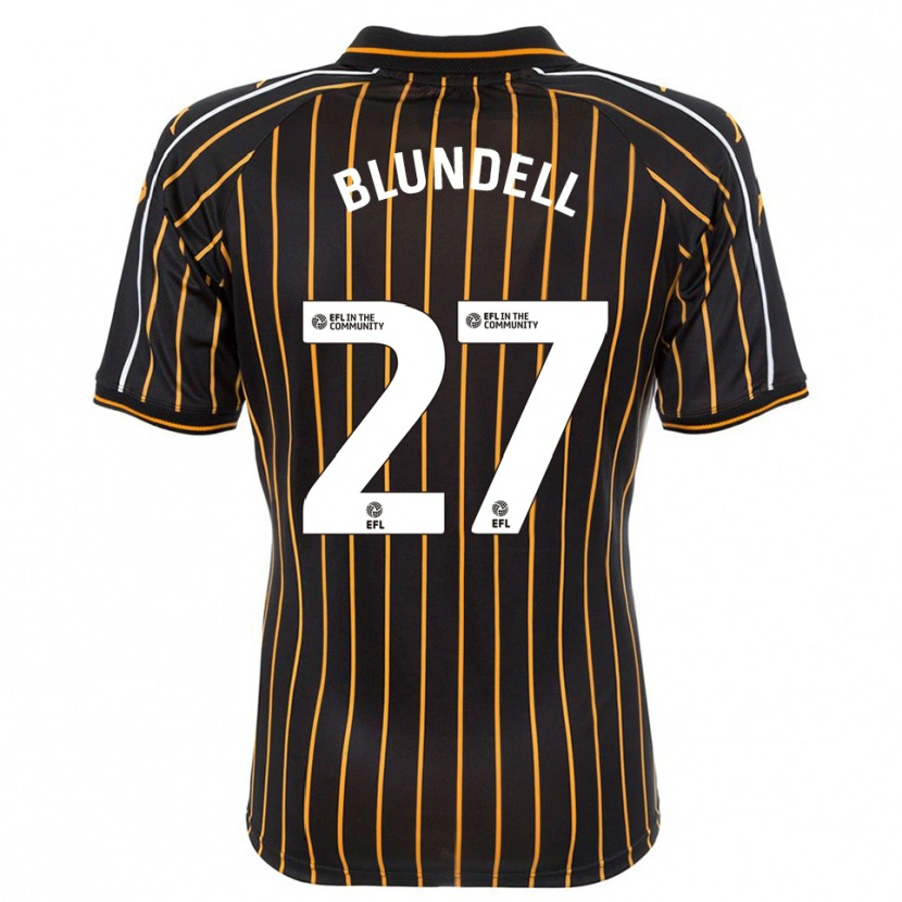 Danxen Homem Camisola Maddie Blundell #27 Branco Preto Alternativa 2025/26 Camisa
