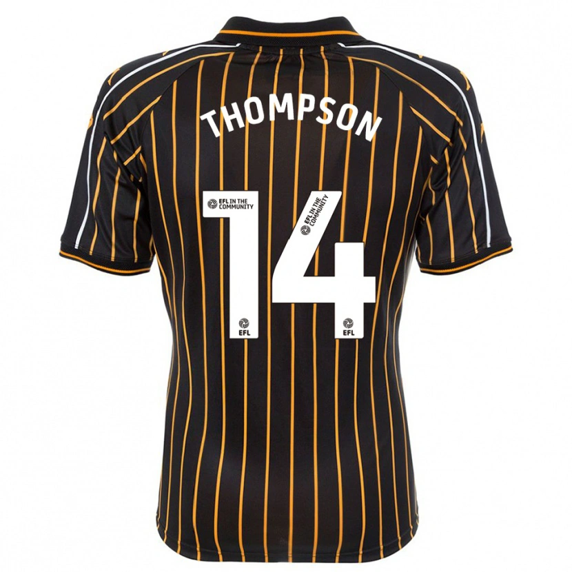 Danxen Homem Camisola Katie Thompson #14 Branco Preto Alternativa 2025/26 Camisa