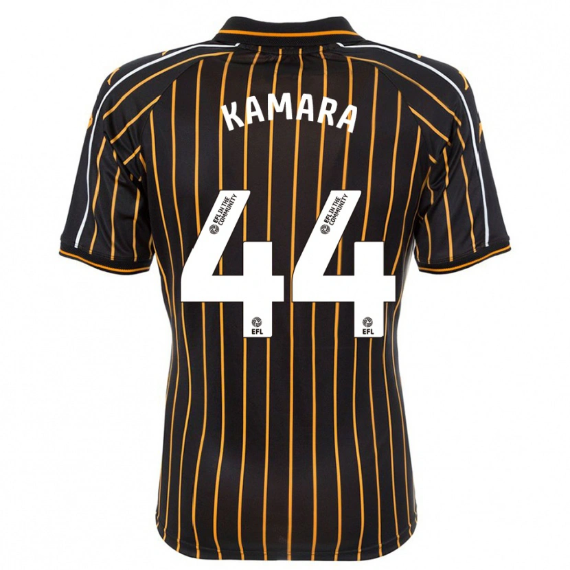 Danxen Homem Camisola Abu Kamara #44 Branco Preto Alternativa 2025/26 Camisa