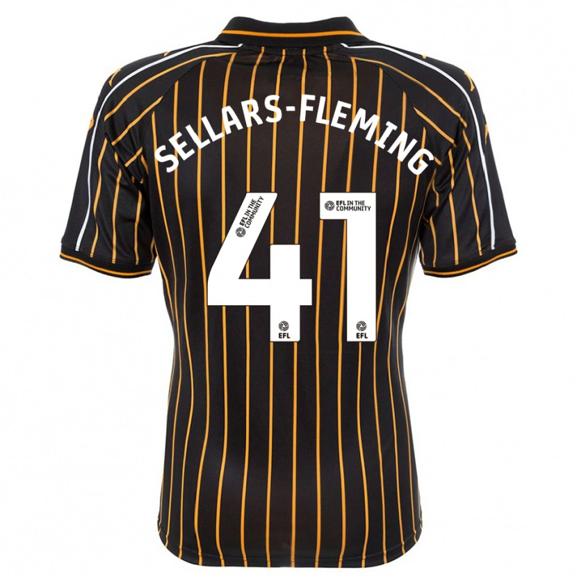 Danxen Homem Camisola Tyrell Sellars-Fleming #41 Branco Preto Alternativa 2025/26 Camisa