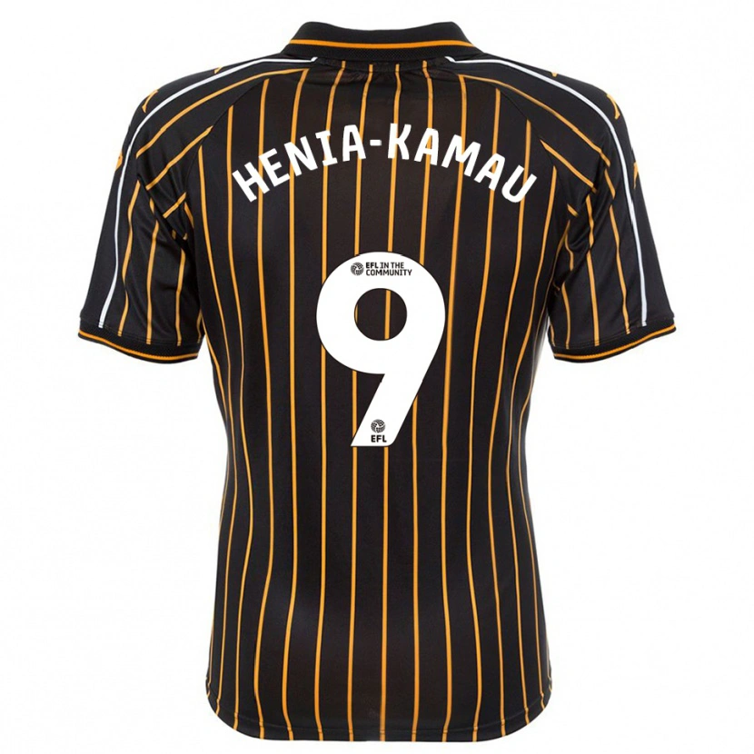 Danxen Homem Camisola Sammy Henia-Kamau #9 Branco Preto Alternativa 2025/26 Camisa