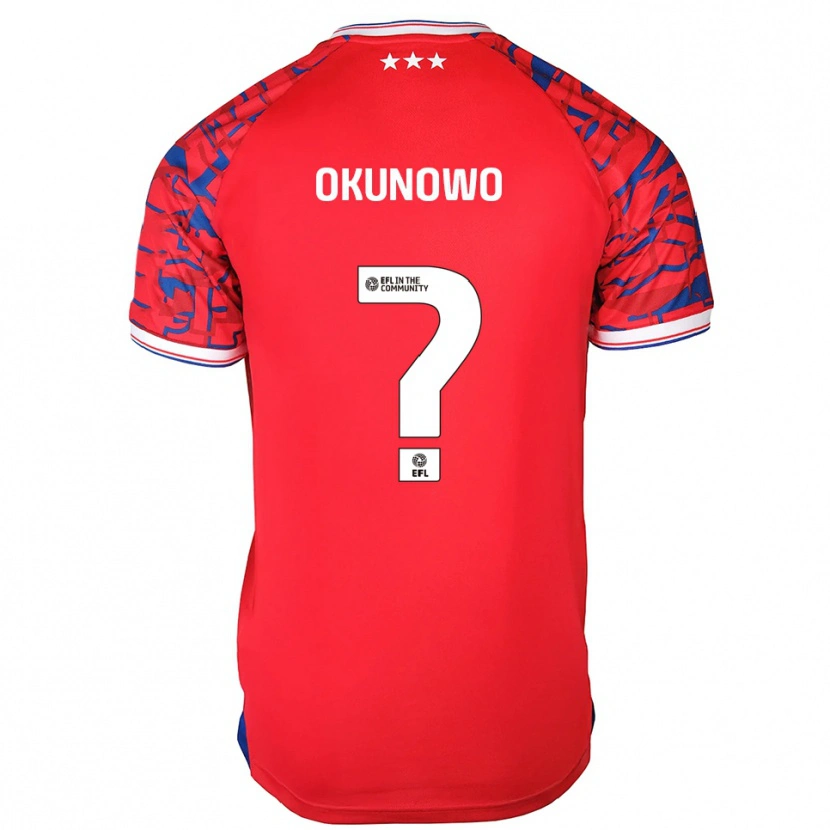 Danxen Homem Camisola Emmanuel Okunowo #0 Vermelho Azul Alternativa 2025/26 Camisa