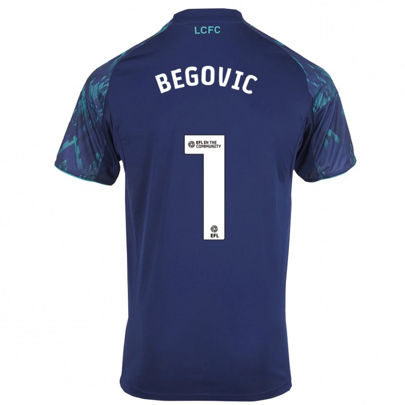 Danxen Homem Camisola Asmir Begovic #1 Azul Marinho Verde Branco Alternativa 2025/26 Camisa