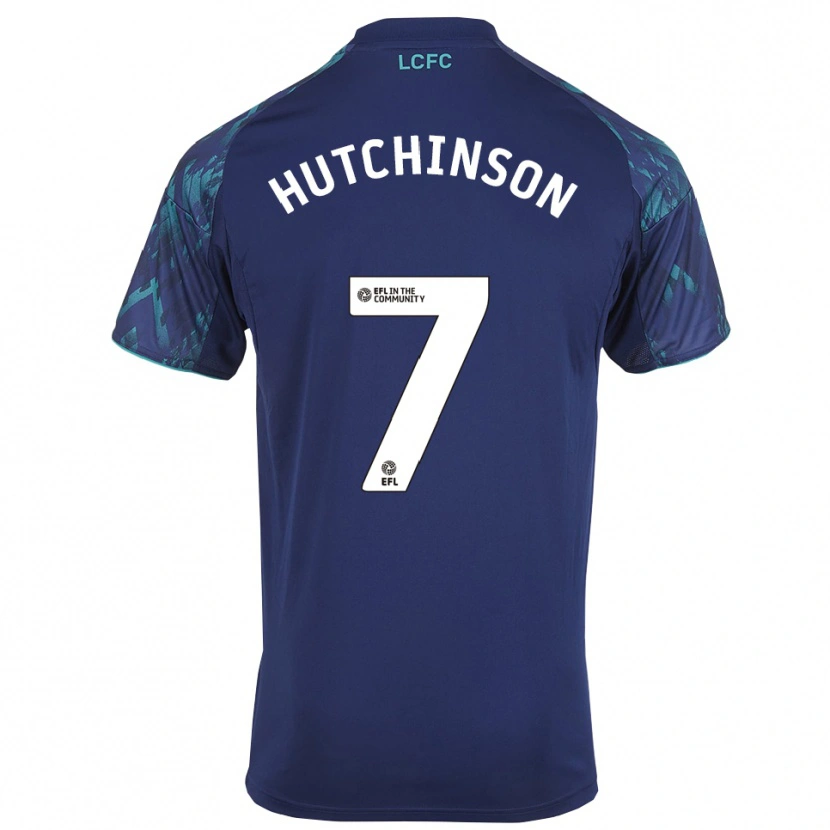 Danxen Homem Camisola Lorenz Hutchinson #7 Azul Marinho Verde Branco Alternativa 2025/26 Camisa