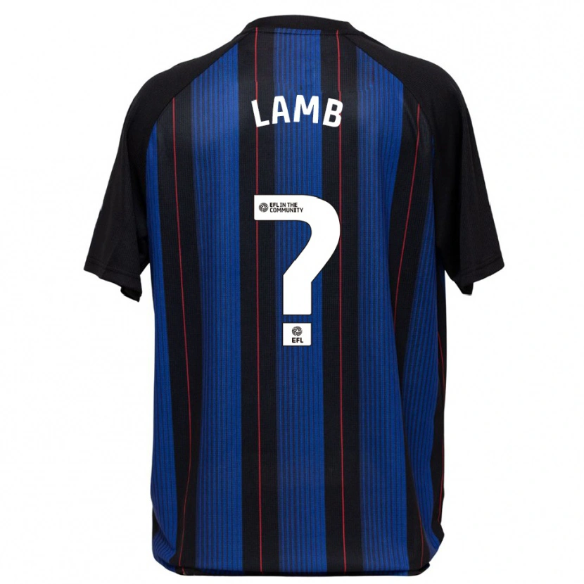 Danxen Homem Camisola Oliver Lamb #0 Azul Preto Alternativa 2025/26 Camisa