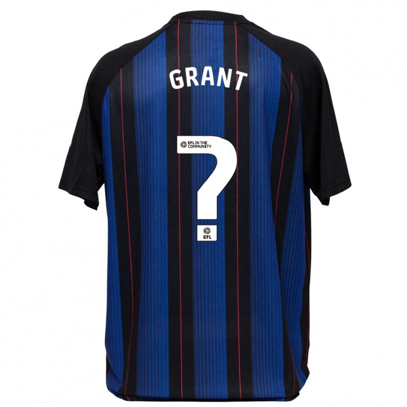 Danxen Homem Camisola George Grant #0 Azul Preto Alternativa 2025/26 Camisa