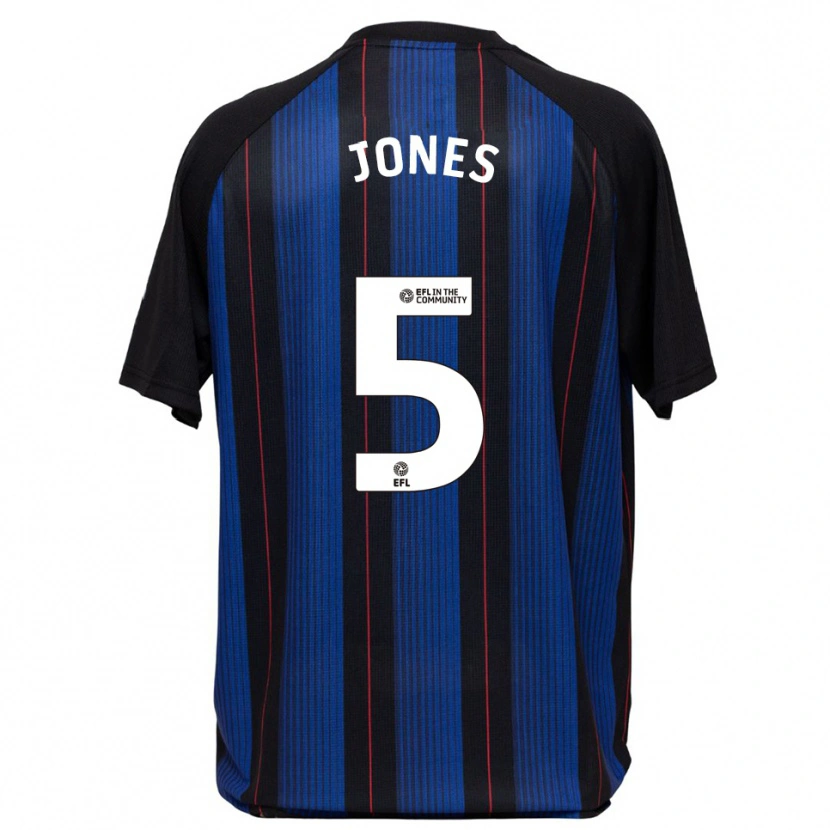 Danxen Homem Camisola Alfie Jones #5 Azul Preto Alternativa 2025/26 Camisa