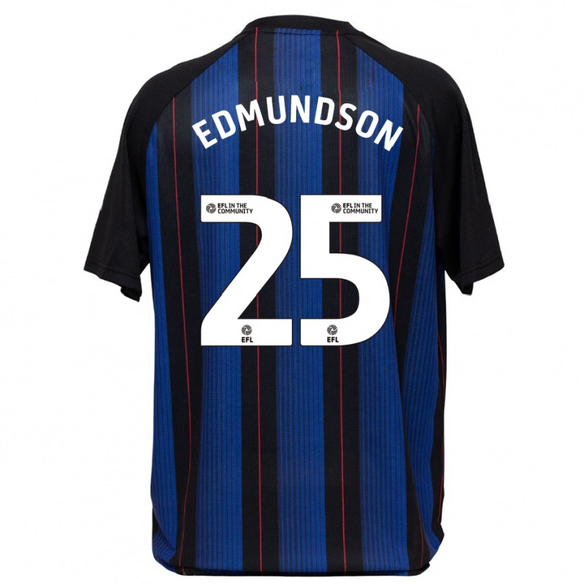 Danxen Homem Camisola George Edmundson #25 Azul Preto Alternativa 2025/26 Camisa