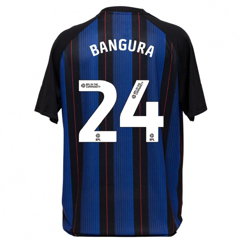 Danxen Homem Camisola Alex Bangura #24 Azul Preto Alternativa 2025/26 Camisa