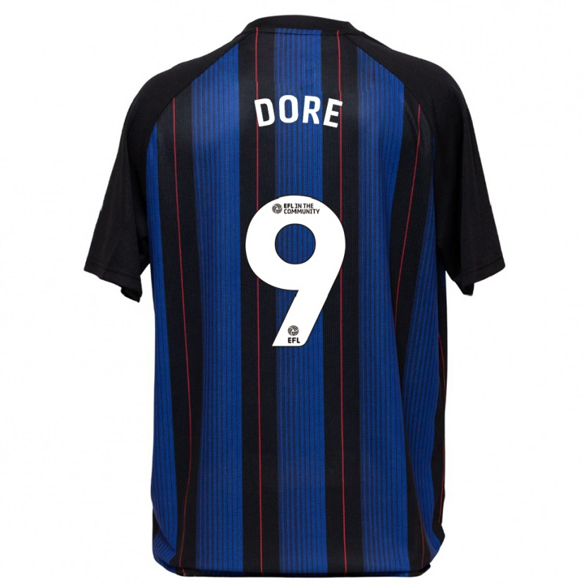 Danxen Homem Camisola Addis Dore #9 Azul Preto Alternativa 2025/26 Camisa