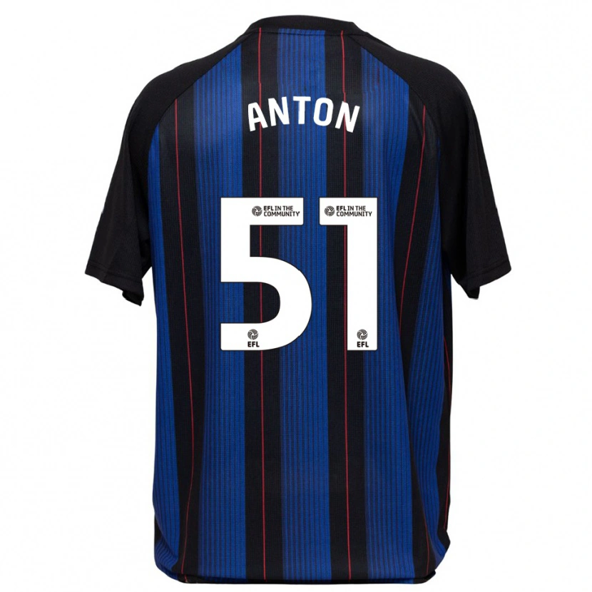 Danxen Homem Camisola Anton Palmer #51 Azul Preto Alternativa 2025/26 Camisa