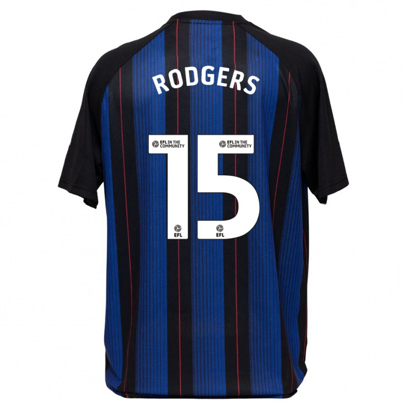Danxen Homem Camisola Amber Rodgers #15 Azul Preto Alternativa 2025/26 Camisa