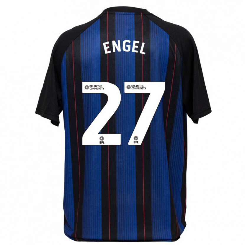 Danxen Homem Camisola Lukas Engel #27 Azul Preto Alternativa 2025/26 Camisa