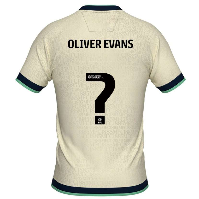 Danxen Homem Camisola Oliver Evans #0 Champagne Azul Marinho Alternativa 2025/26 Camisa