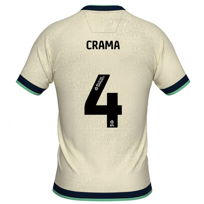 Danxen Homem Camisola Tristan Crama #4 Champagne Azul Marinho Alternativa 2025/26 Camisa