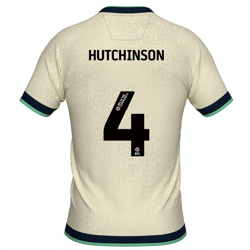 Danxen Homem Camisola Shaun Hutchinson #4 Champagne Azul Marinho Alternativa 2025/26 Camisa