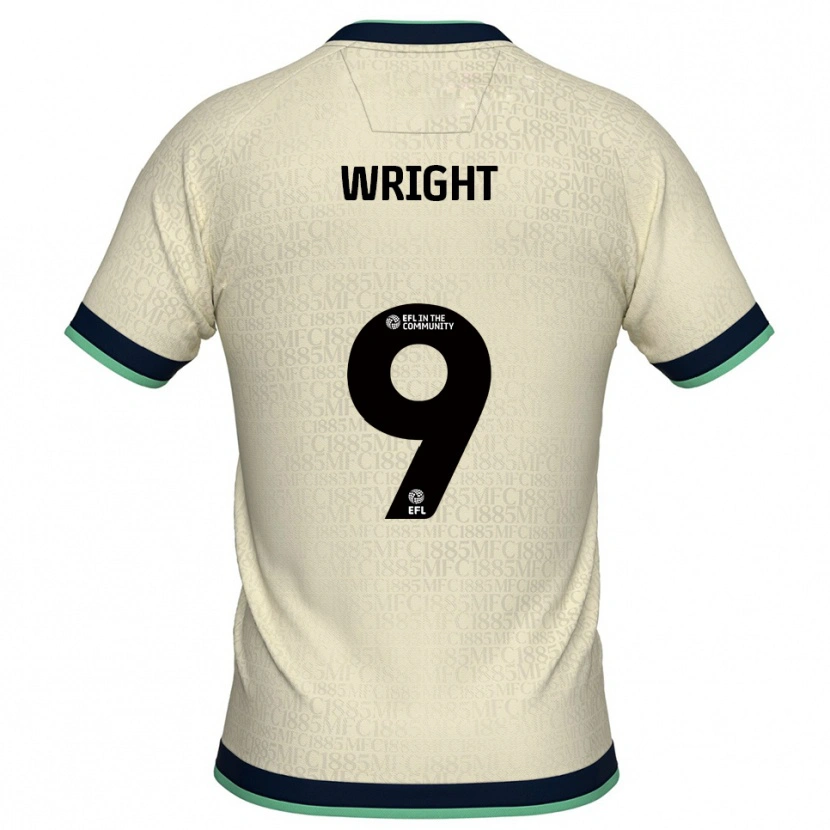 Danxen Homem Camisola William Wright #9 Champagne Azul Marinho Alternativa 2025/26 Camisa