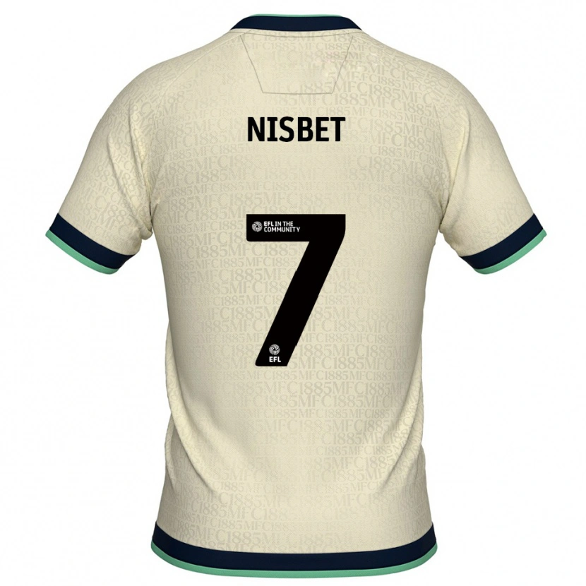 Danxen Homem Camisola Kevin Nisbet #7 Champagne Azul Marinho Alternativa 2025/26 Camisa