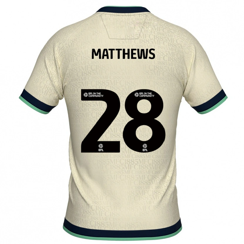 Danxen Homem Camisola Ajay Matthews #28 Champagne Azul Marinho Alternativa 2025/26 Camisa