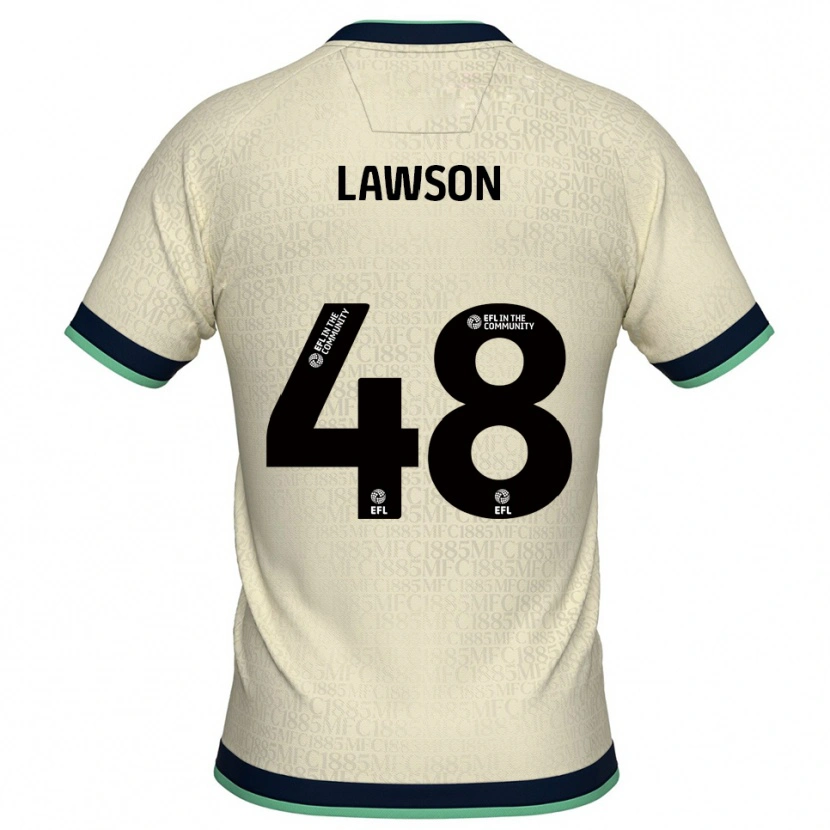 Danxen Homem Camisola Sha'mar Lawson #48 Champagne Azul Marinho Alternativa 2025/26 Camisa