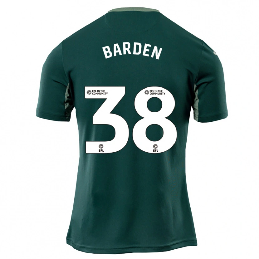 Danxen Homem Camisola Daniel Barden #38 Verde Branco Roxo Alternativa 2025/26 Camisa