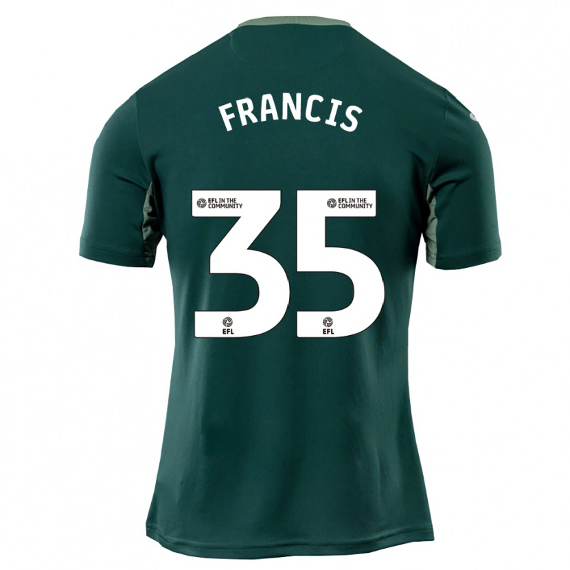 Danxen Homem Camisola Poppy Francis #35 Verde Branco Roxo Alternativa 2025/26 Camisa