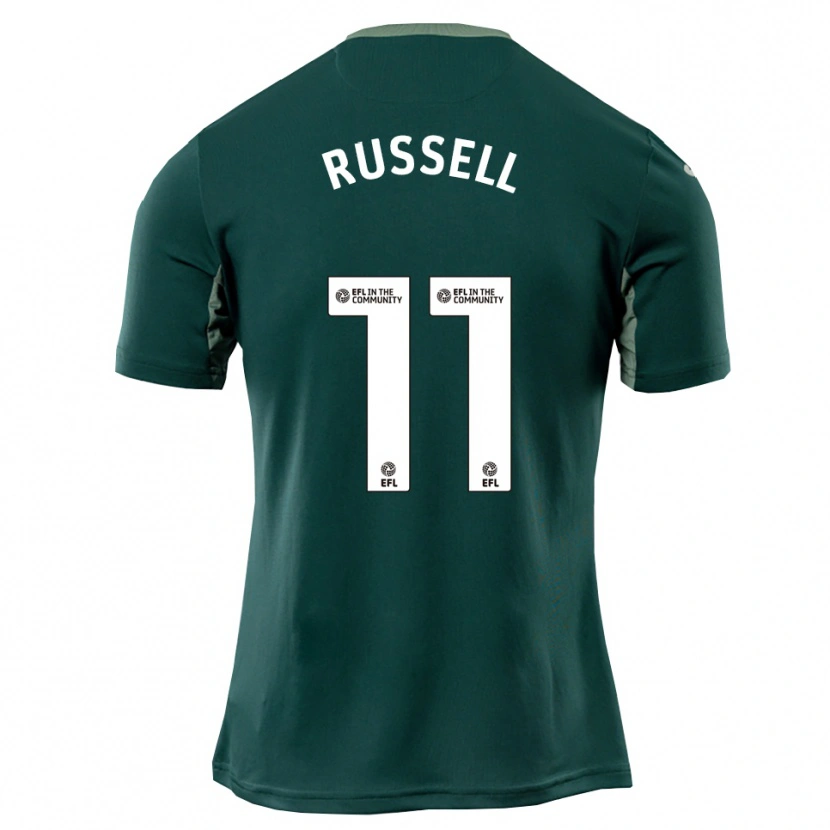 Danxen Homem Camisola Rebecca Russell #11 Verde Branco Roxo Alternativa 2025/26 Camisa