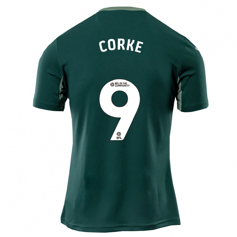 Danxen Homem Camisola Finn Corke #9 Verde Branco Roxo Alternativa 2025/26 Camisa