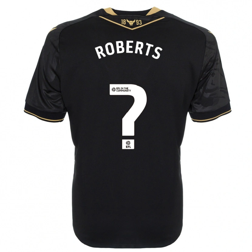 Danxen Homem Camisola Amber Roberts #0 Preto Dourado Alternativa 2025/26 Camisa