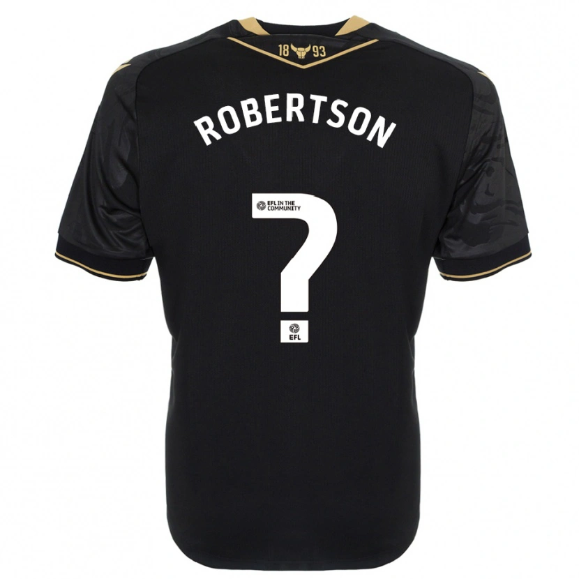 Danxen Homem Camisola Maddie Robertson #0 Preto Dourado Alternativa 2025/26 Camisa