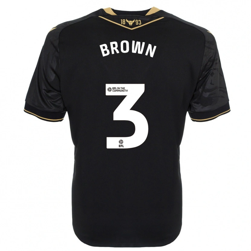 Danxen Homem Camisola Ciaron Brown #3 Preto Dourado Alternativa 2025/26 Camisa