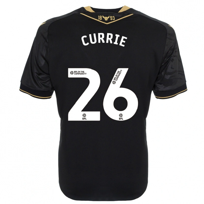 Danxen Homem Camisola Jack Currie #26 Preto Dourado Alternativa 2025/26 Camisa