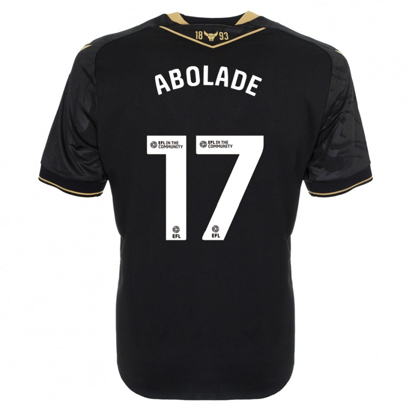 Danxen Homem Camisola Mubarak Abolade #17 Preto Dourado Alternativa 2025/26 Camisa