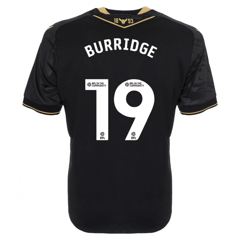 Danxen Homem Camisola Leah Burridge #19 Preto Dourado Alternativa 2025/26 Camisa