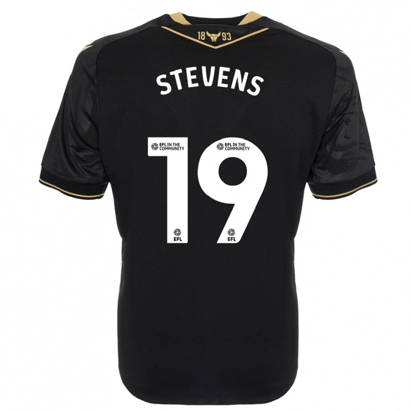 Danxen Homem Camisola Lily Stevens #19 Preto Dourado Alternativa 2025/26 Camisa