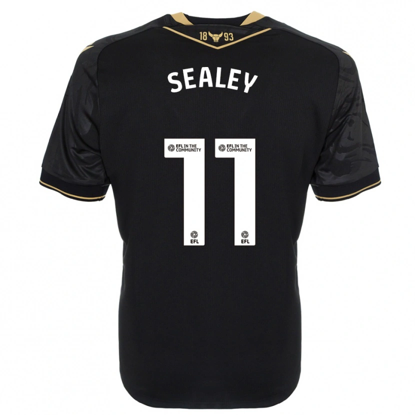 Danxen Homem Camisola Ruby Sealey #11 Preto Dourado Alternativa 2025/26 Camisa