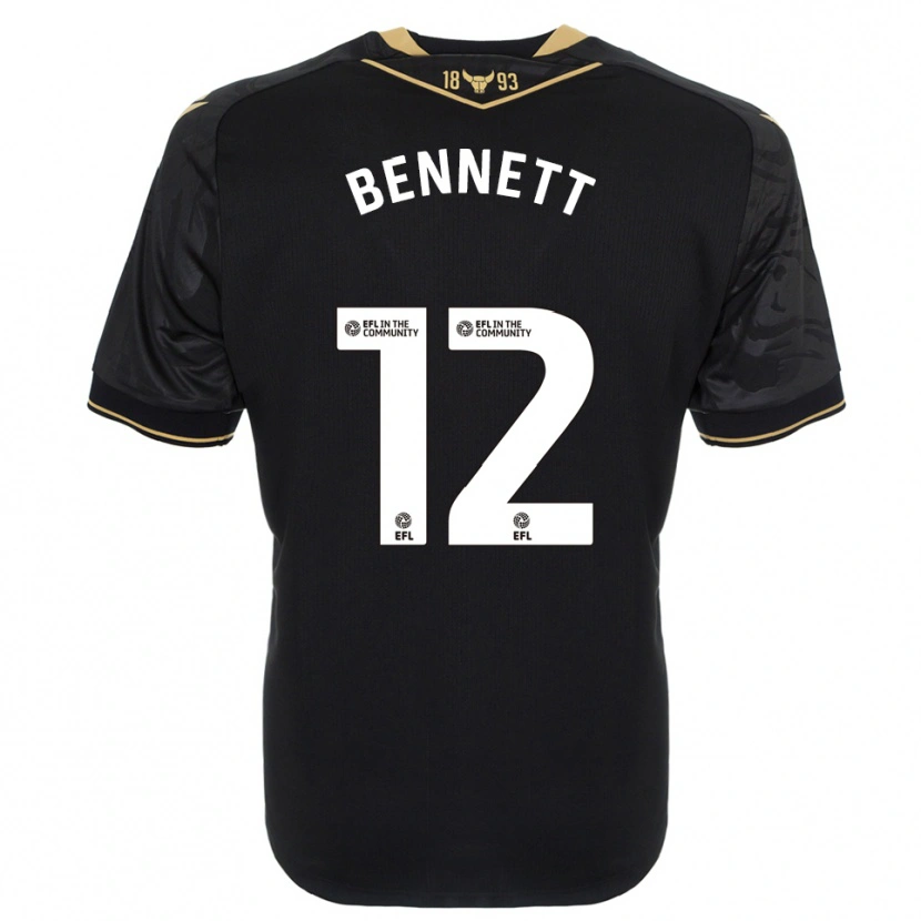 Danxen Homem Camisola Joe Bennett #12 Preto Dourado Alternativa 2025/26 Camisa