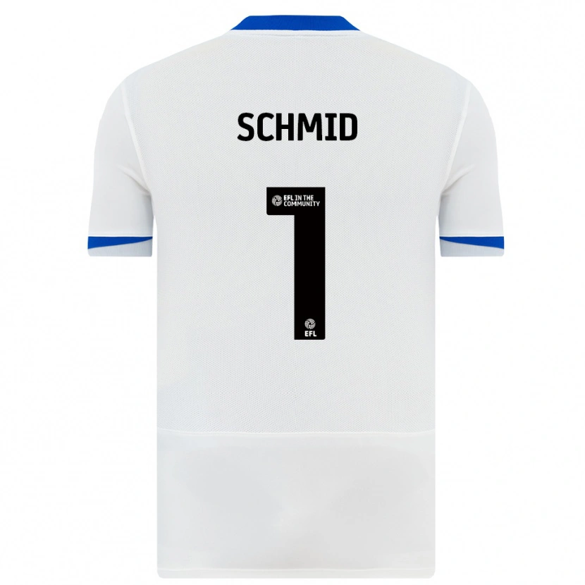 Danxen Homem Camisola Nicolas Schmid #1 Branco Preto Alternativa 2025/26 Camisa