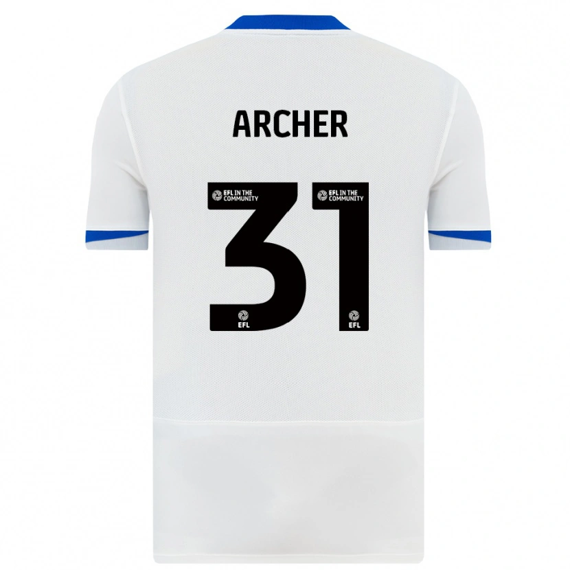 Danxen Homem Camisola Jordan Archer #31 Branco Preto Alternativa 2025/26 Camisa