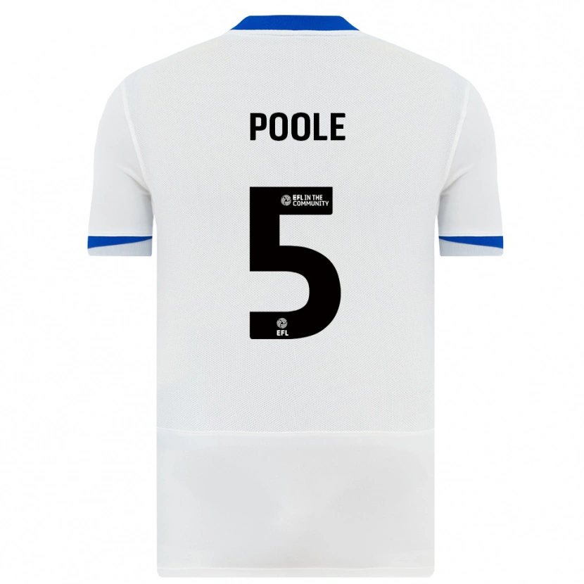 Danxen Homem Camisola Regan Poole #5 Branco Preto Alternativa 2025/26 Camisa
