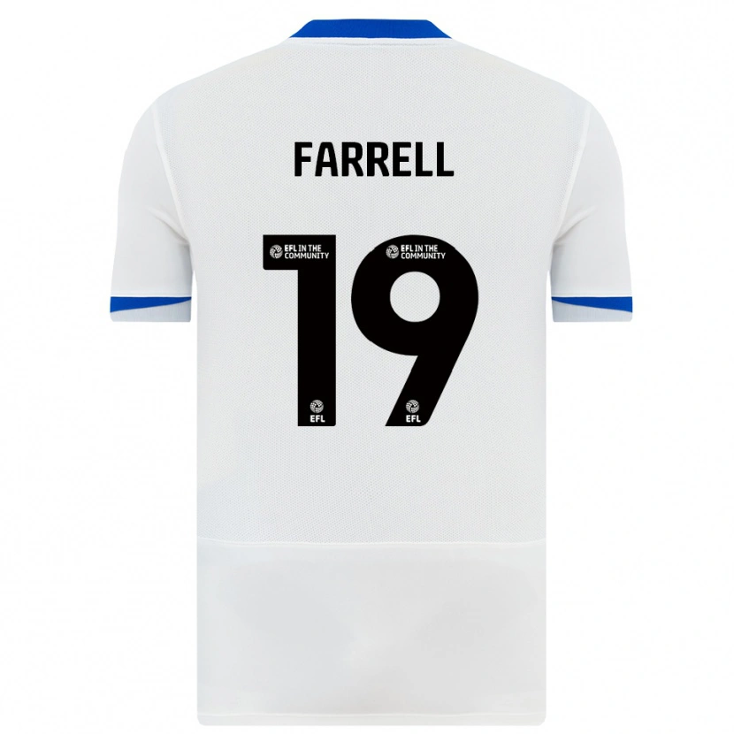 Danxen Homem Camisola Jacob Farrell #19 Branco Preto Alternativa 2025/26 Camisa