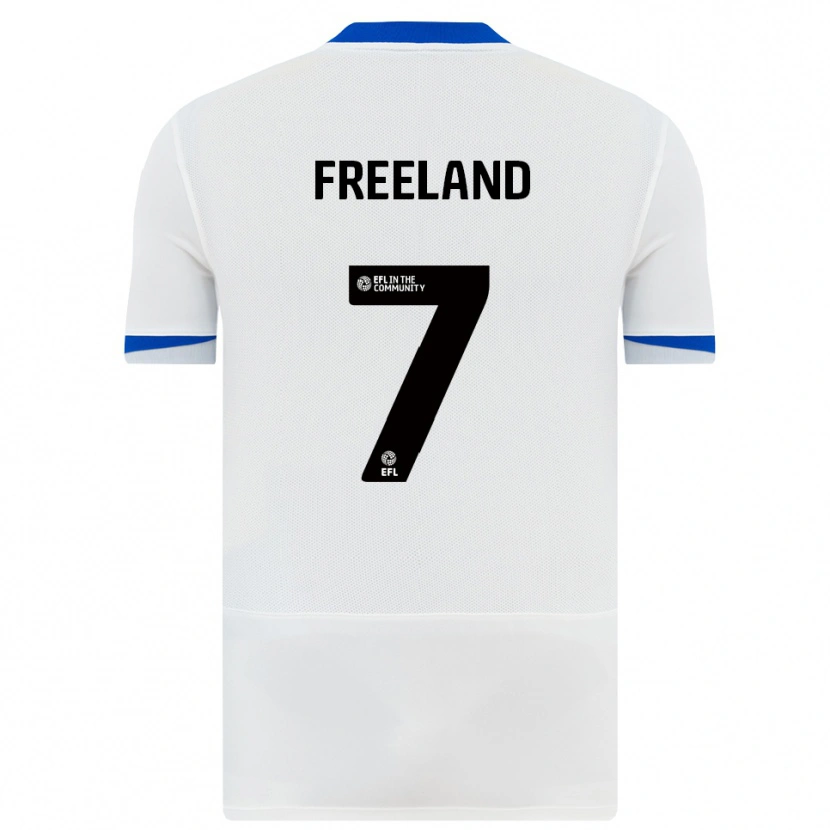 Danxen Homem Camisola Georgie Freeland #7 Branco Preto Alternativa 2025/26 Camisa