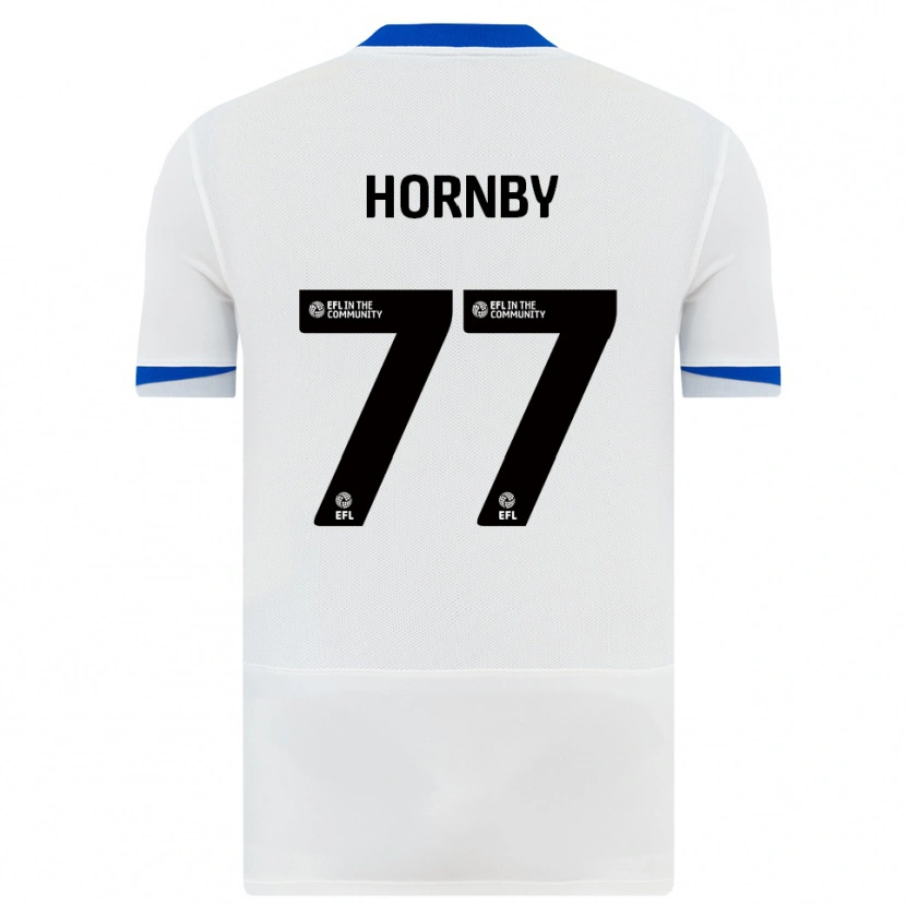 Danxen Homem Camisola Megan Hornby #77 Branco Preto Alternativa 2025/26 Camisa