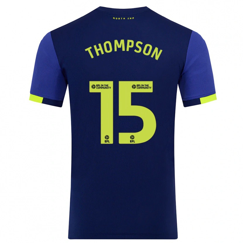 Danxen Homem Camisola Jordan Thompson #15 Azul Marinho Amarelo Alternativa 2025/26 Camisa