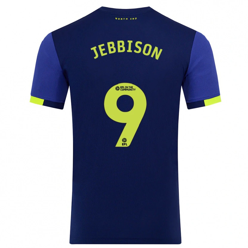 Danxen Homem Camisola Daniel Jebbison #9 Azul Marinho Amarelo Alternativa 2025/26 Camisa