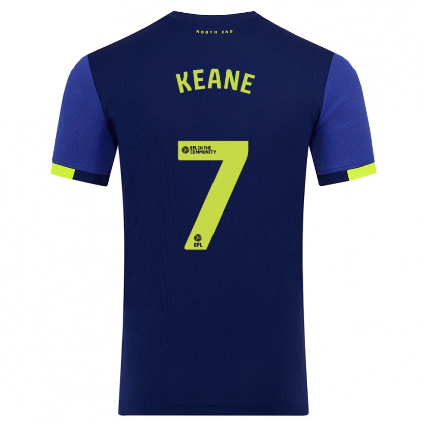 Danxen Homem Camisola Will Keane #7 Azul Marinho Amarelo Alternativa 2025/26 Camisa