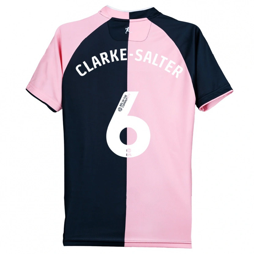 Danxen Homem Camisola Jake Clarke-Salter #6 Rosa Preto Alternativa 2025/26 Camisa