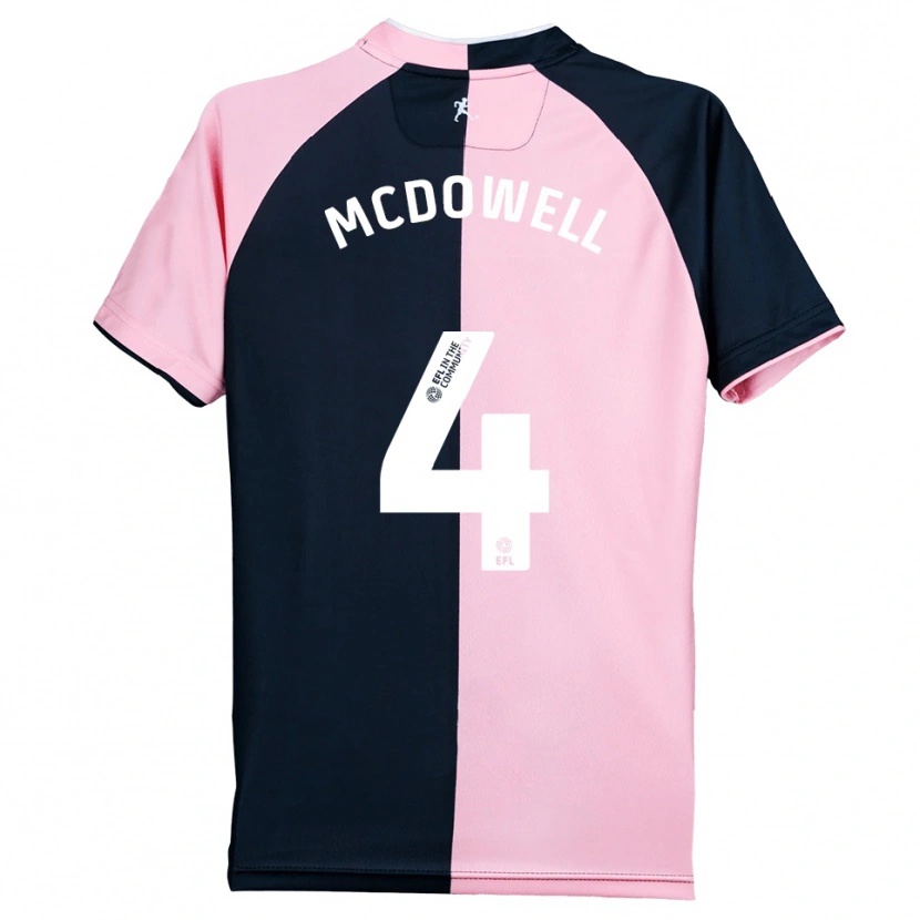 Danxen Homem Camisola Jack Mcdowell #4 Rosa Preto Alternativa 2025/26 Camisa