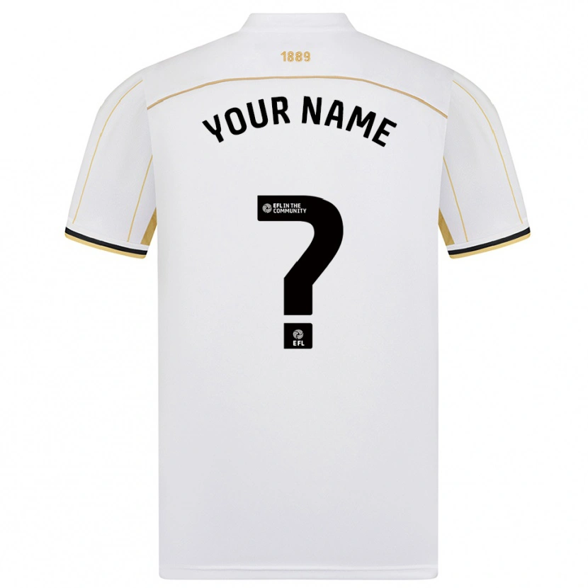 Danxen Homem Camisola Seu Nome #0 Branco Dourado Alternativa 2025/26 Camisa